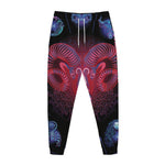 Aries And Astrological Signs Print Jogger Pants
