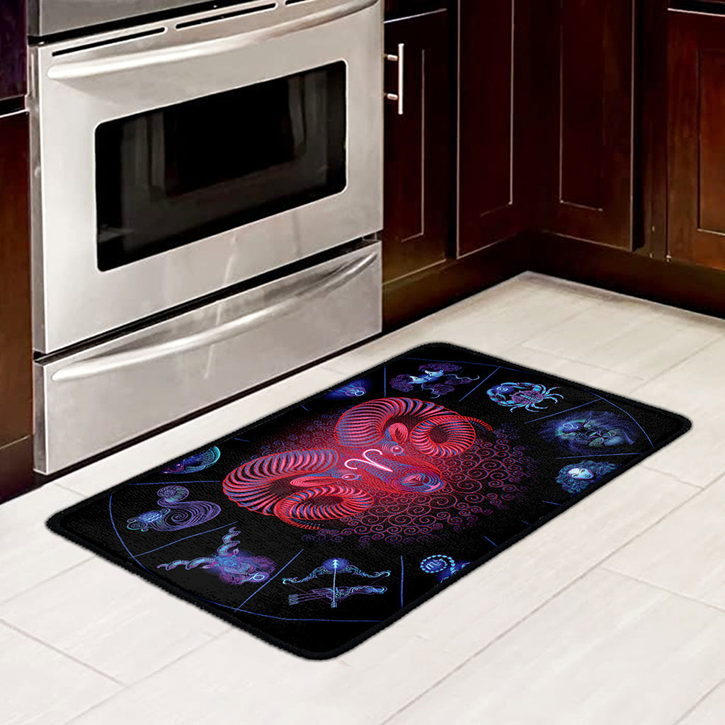 Aries And Astrological Signs Print Kitchen Mat