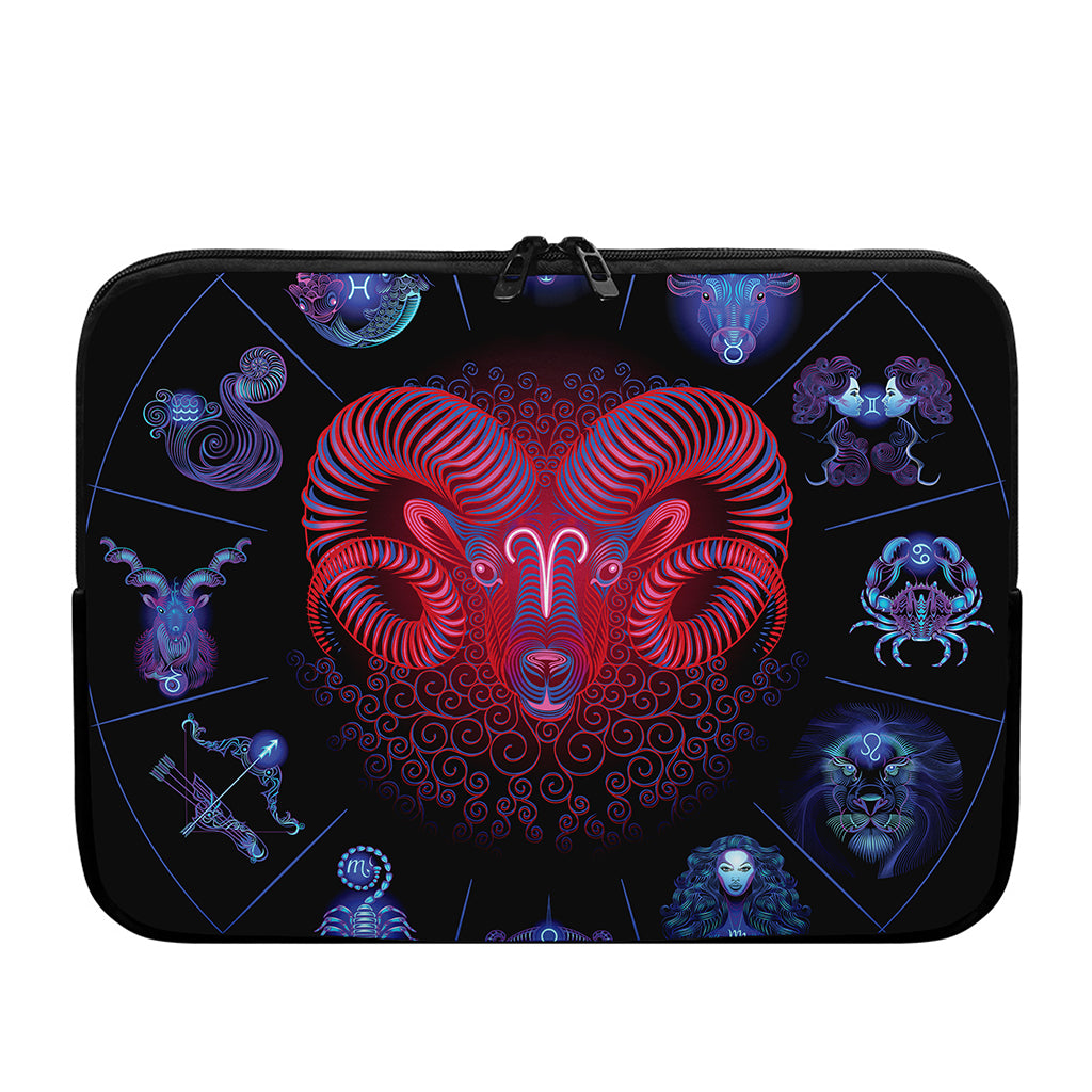Aries And Astrological Signs Print Laptop Sleeve