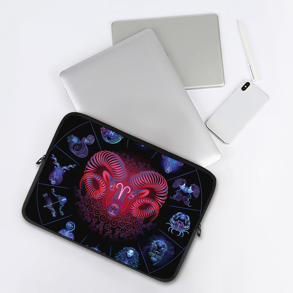 Aries And Astrological Signs Print Laptop Sleeve