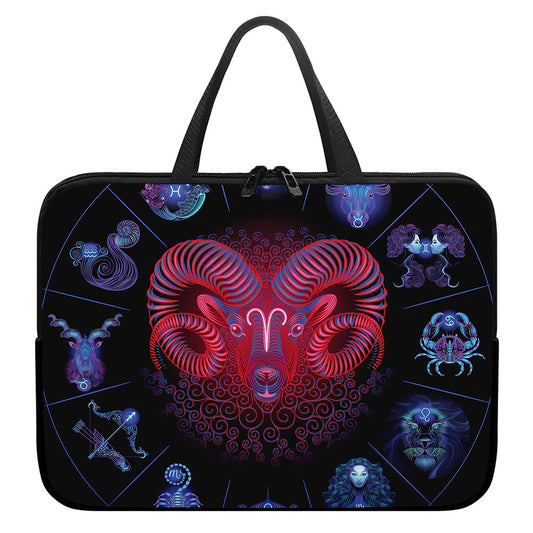 Aries And Astrological Signs Print Laptop Sleeve With Handle