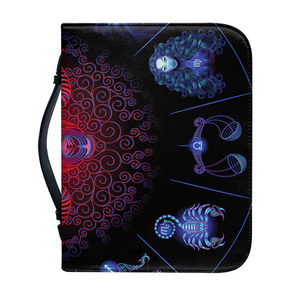Aries And Astrological Signs Print Leather Bible Cover