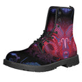 Aries And Astrological Signs Print Lace-Up Boots