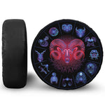 Aries And Astrological Signs Print Leather Spare Tire Cover
