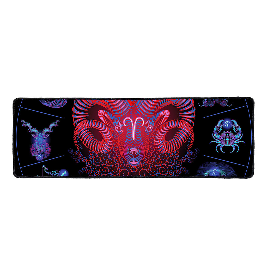 Aries And Astrological Signs Print Long Kitchen Mat