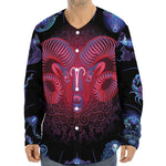 Aries And Astrological Signs Print Long Sleeve Baseball Jersey