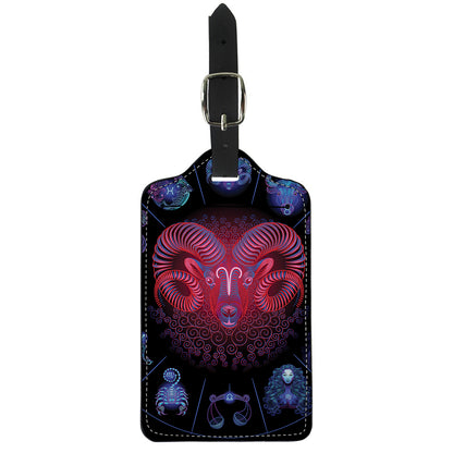 Aries And Astrological Signs Print Luggage Tag