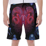 Aries And Astrological Signs Print Men's Beach Shorts