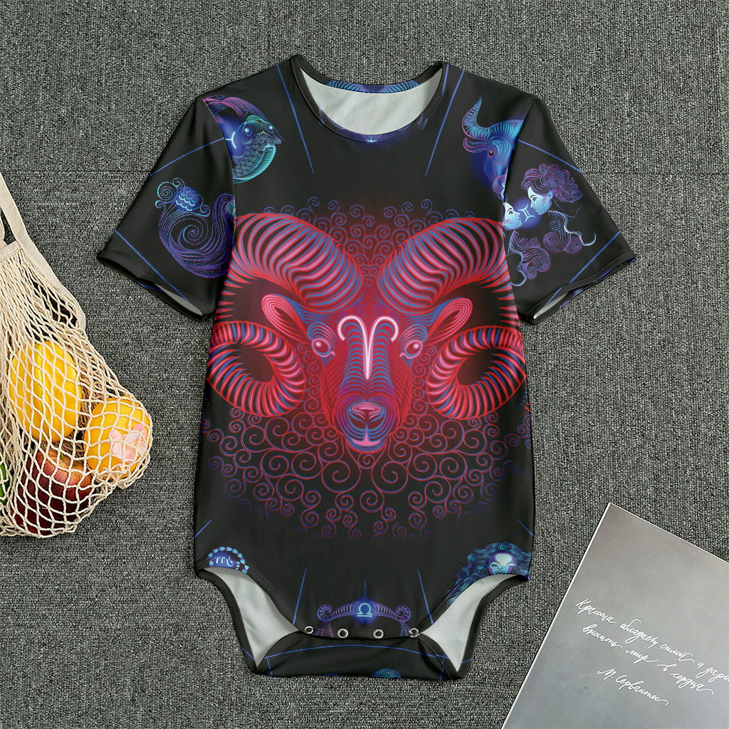 Aries And Astrological Signs Print Men's Bodysuit