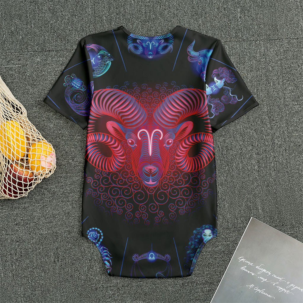 Aries And Astrological Signs Print Men's Bodysuit