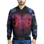 Aries And Astrological Signs Print Men's Bomber Jacket