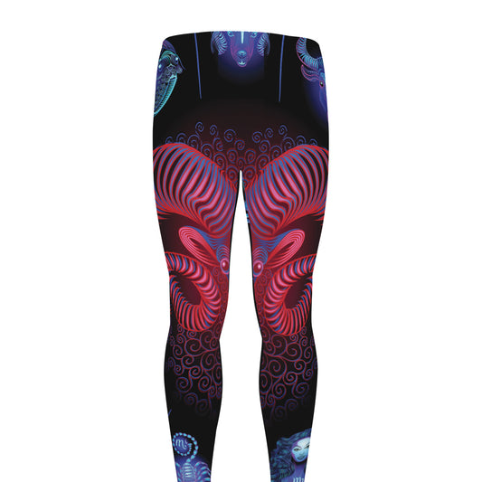 Aries And Astrological Signs Print Men's leggings