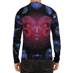 Aries And Astrological Signs Print Men's Long Sleeve Rash Guard
