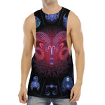 Aries And Astrological Signs Print Men's Muscle Tank Top