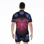 Aries And Astrological Signs Print Men's Rompers
