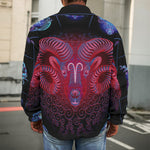 Aries And Astrological Signs Print Men's Shirt Jacket