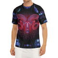 Aries And Astrological Signs Print Men's Short Sleeve Rash Guard