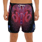 Aries And Astrological Signs Print Men's Split Running Shorts
