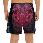 Aries And Astrological Signs Print Men's Split Running Shorts