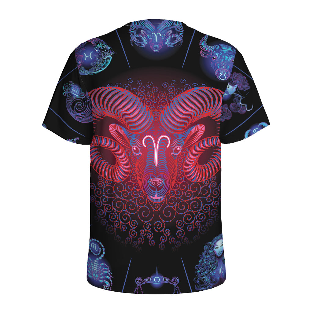 Aries And Astrological Signs Print Men's Sports T-Shirt