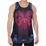 Aries And Astrological Signs Print Men's Velvet Tank Top