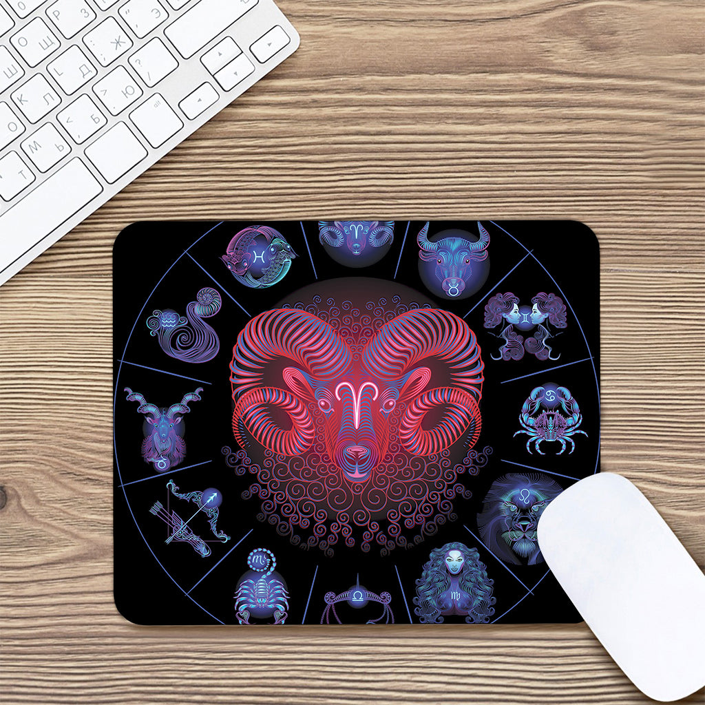 Aries And Astrological Signs Print Mouse Pad
