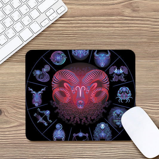 Aries And Astrological Signs Print Mouse Pad