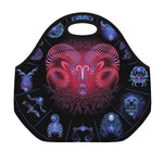 Aries And Astrological Signs Print Neoprene Lunch Bag