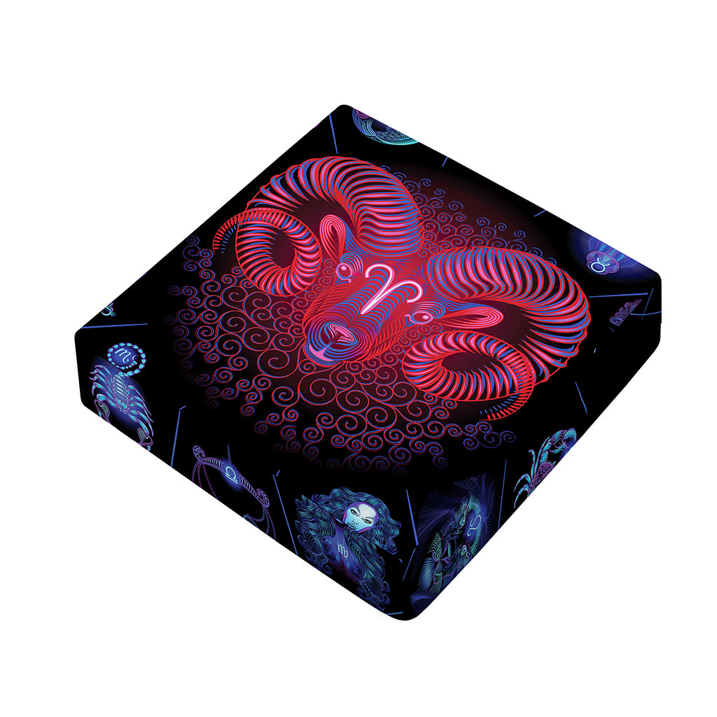 Aries And Astrological Signs Print Outdoor Seat Cushion Cover