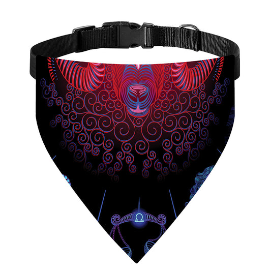 Aries And Astrological Signs Print Over The Collar Dog Bandana
