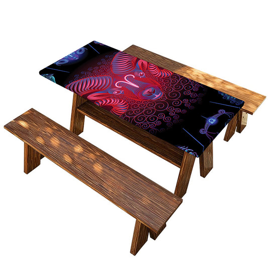 Aries And Astrological Signs Print Picnic Table Cover