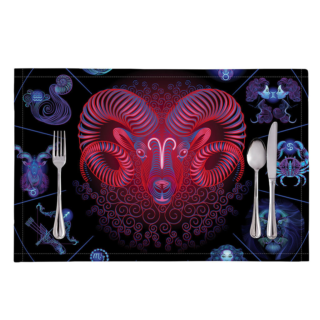 Aries And Astrological Signs Print Placemat