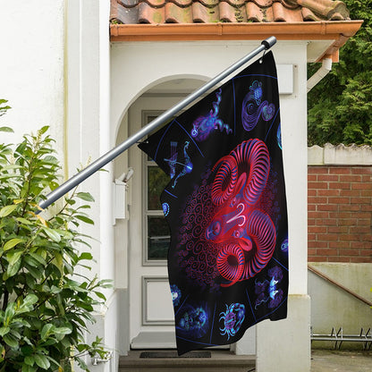 Aries And Astrological Signs Print Polyester Flag