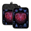 Aries And Astrological Signs Print Pot Holders With Pocket