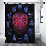 Aries And Astrological Signs Print Premium Shower Curtain