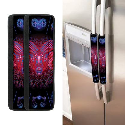Aries And Astrological Signs Print Refrigerator Handle Covers