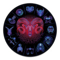 Aries And Astrological Signs Print Round Floor Mat