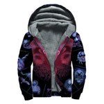 Aries And Astrological Signs Print Sherpa Lined Zip Up Hoodie
