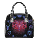 Aries And Astrological Signs Print Shoulder Handbag