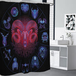 Aries And Astrological Signs Print Shower Curtain