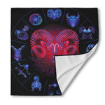 Aries And Astrological Signs Print Silk Bandana
