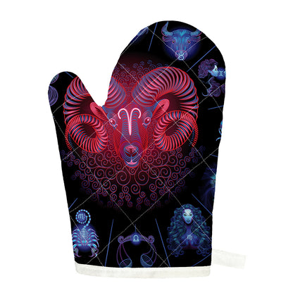Aries And Astrological Signs Print Single Oven Mitt