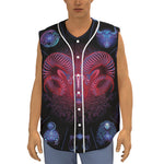 Aries And Astrological Signs Print Sleeveless Baseball Jersey
