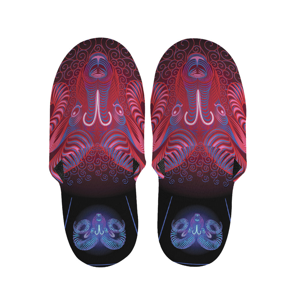 Aries And Astrological Signs Print Slippers