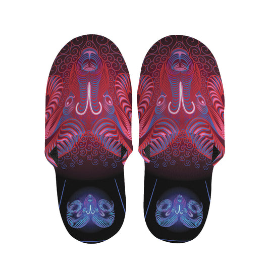 Aries And Astrological Signs Print Slippers