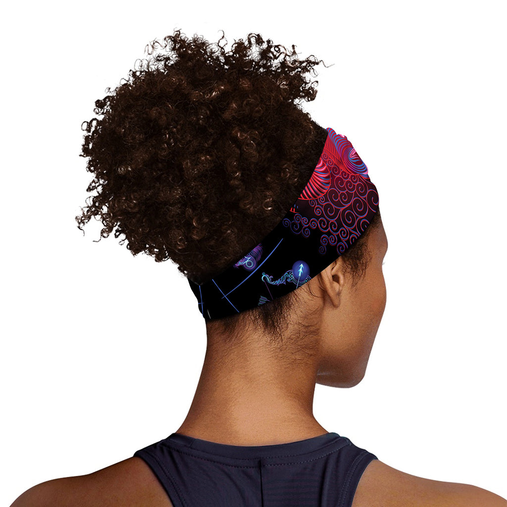 Aries And Astrological Signs Print Sports Headband