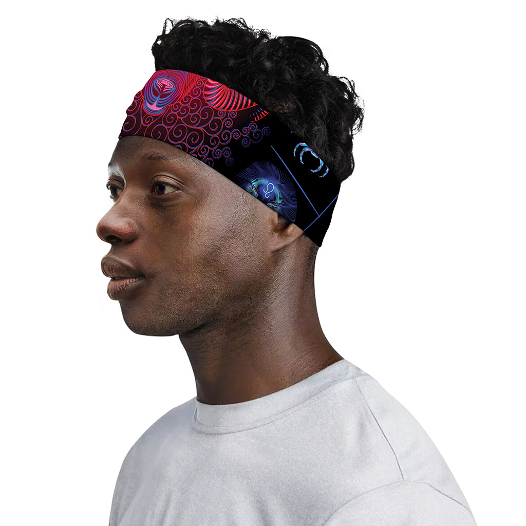 Aries And Astrological Signs Print Sports Headband