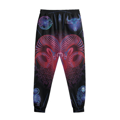 Aries And Astrological Signs Print Sweatpants