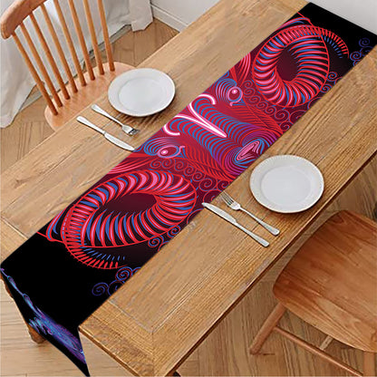 Aries And Astrological Signs Print Table Runner