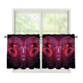 Aries And Astrological Signs Print Tier Curtains